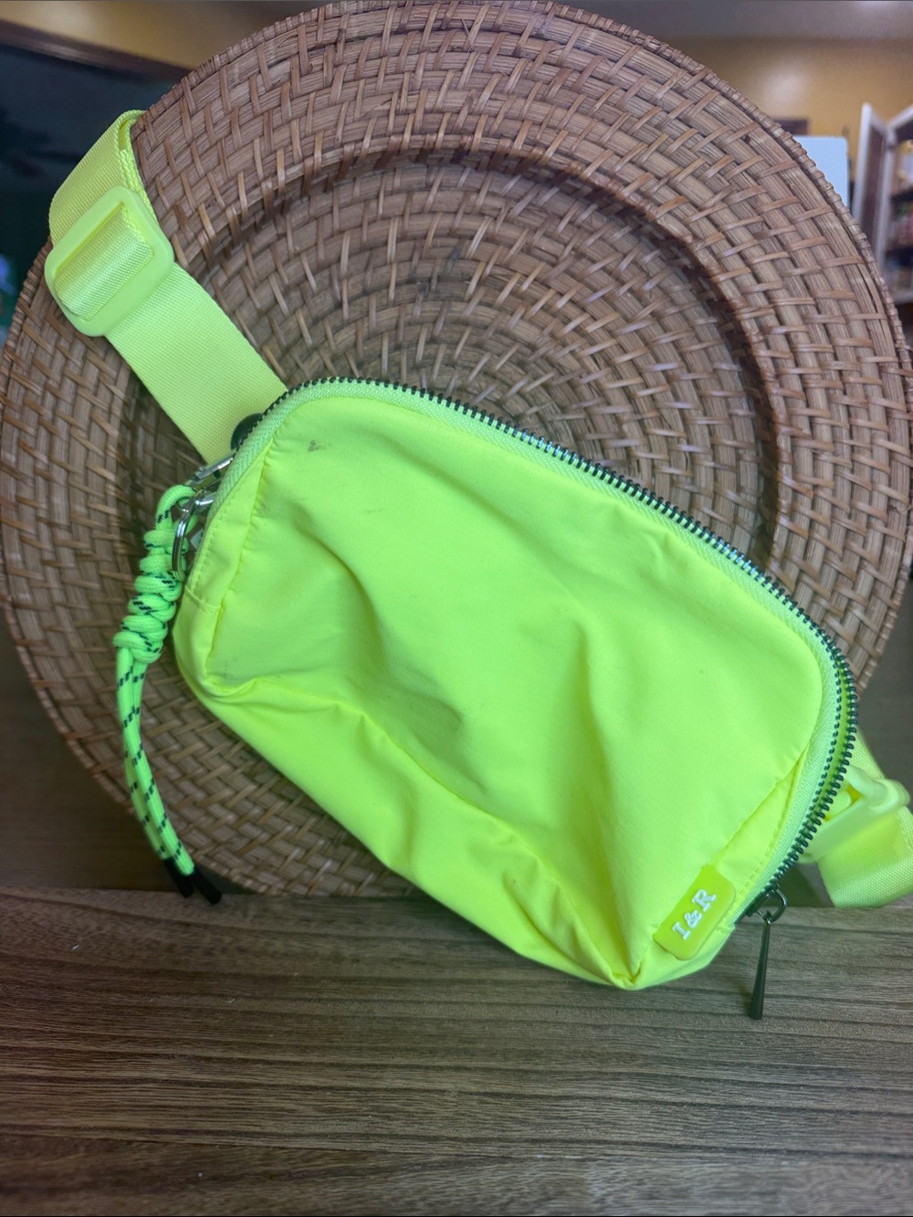Neon Yellow Crossbody Belt Bag - Women's Sling Pouch